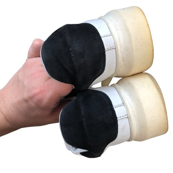 Alexander Mcqueen White & Black Oversized Sneakers Size 8 - Picture 3 of 13